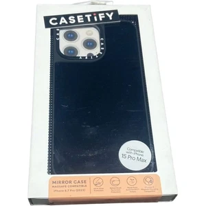 iPhone 15 Pro Max Hülle MagSafe CASETiFY Mirror Black Bumper Slim Schutz - Bild 1 von 6