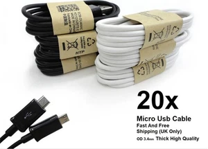 20 x CAVI MICRO USB 1m 3.2ft LOTTO LAVORO PIOMBO NUOVI Caricabatterie all'ingrosso - Foto 1 di 18