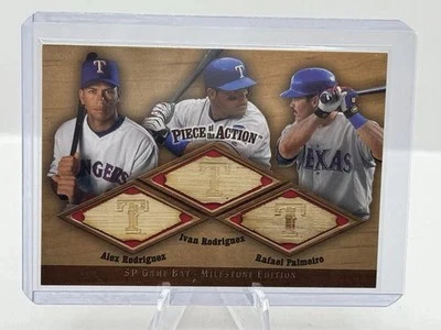 Alex Rodriguez Ivan Rodriguez Rafael Palmeiro Game Used Bat Relics 2001 UD - Image 1 of 2