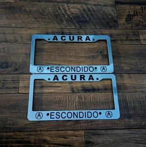 2x Par OEM Acura Escondido Plástico Cromo Placa Marco Concesionario Concesionario - Imagen 1 de 2
