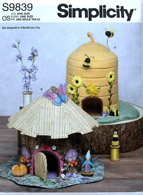 Simplicity Pattern S9839 Fabric Critter Houses & Peg Doll Accessories - Image 1 of 2
