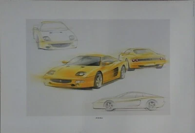 FERRARI 512 M - LITOGRAFIA ORIGINALE Nr.  FERRARI 896/94 - 1.5 M-09-94 - Immagine 1 di 2