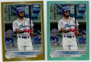 2022 Topps Pro Debut Chrome RC Gold and Aqua Refractor Gabriel Arias #PDC-142