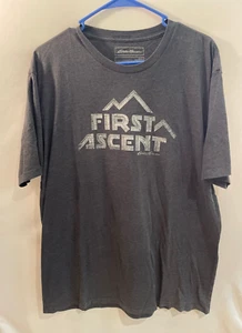 Men's Eddie Bauer Gray Graphic T Shirt Size Large Tall First Ascent Cotton Blend - Picture 1 of 3