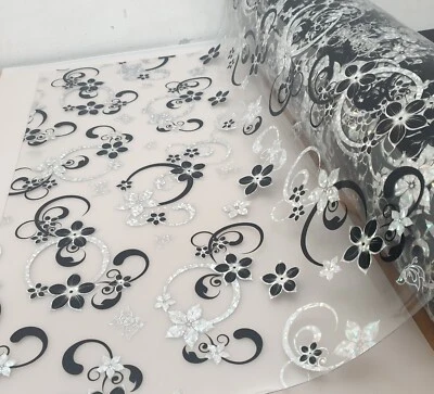 Tischdecke Folie PVC Schutzfolie 100 cm Breite mit Muster  1,7 mm, Meterware - Bild 1 von 4