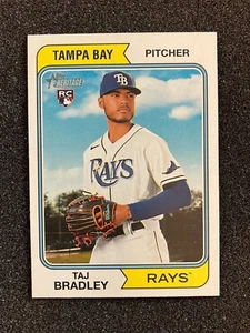 2023 Topps Heritage High Number #595 Taj Bradley - Tampa Bay Rays RC - Picture 1 of 1