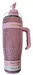 juicy couture bling tumbler pink rhinestone hot cold limited edition 40oz nwt - Picture 1 of 6