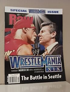 WWE WrestleMania 19 XIX Special Issue Magazine Hulk Hogan vs Vince Mcmahon WWF