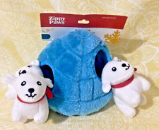 ZippyPaws Holiday BURROW POLAR BEAR IGLOO Plush Puppy Dog Toy -FREE SHIPPING-