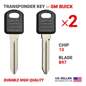 2X llave de transpondedor para chip GM Buick B97 13 B97-PT alta calidad - Imagen 1 de 1