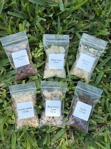 Resin Weihrauch Sorten Probenehmer Set 6 verschiedene Düfte. reinigen. Reinigen. Balance - Bild 1 von 3