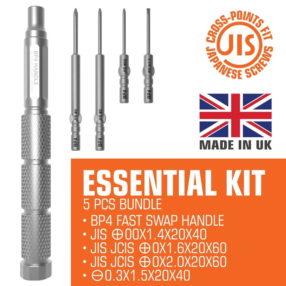 BP4 JIS JCIS Screwdriver Set 5 PCs MADE IN UK Camera Repair Vessel Canon Nikon - Image 1 of 1