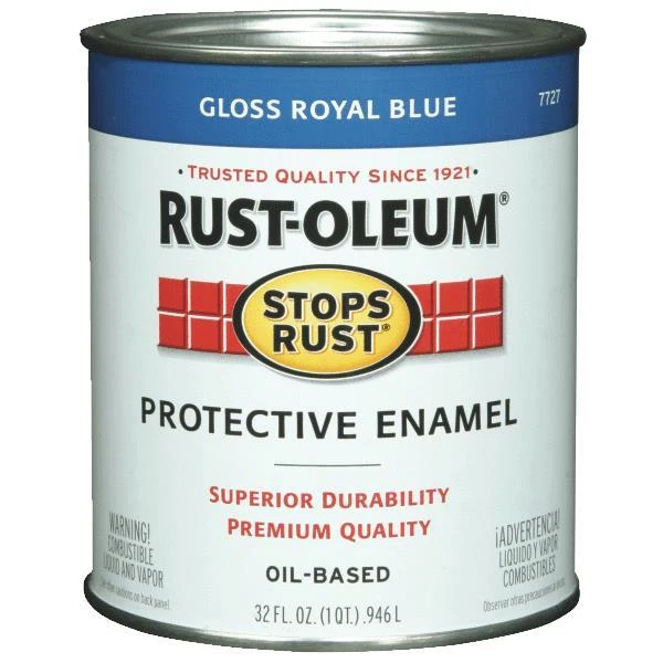 Rust-Oleum 7727502 Stops Rust 32 Oz. Quart Gloss Royal Blue