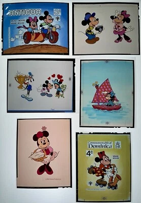 Lote 6 De Colección Años 80 MINNIE MOUSE Producción Disney Arte Película Cel Transparencia Foto 1 de 4