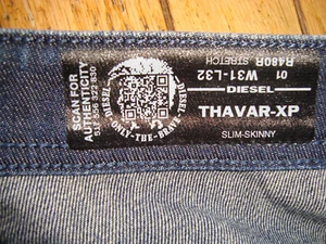 JEANS AJUSTADOS DIESEL THAVAR DESGASTADOS PARA HOMBRE 31 X 32 ¡APENAS USADOS! - Imagen 1 de 20