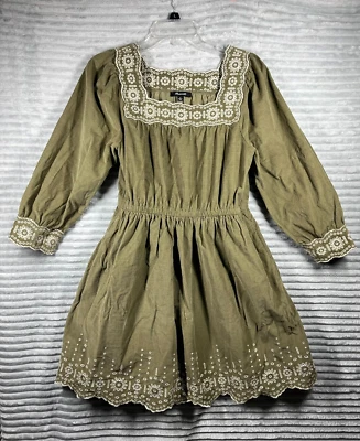 Madewell Embroidered Corduroy Square-Neck Mini Dress Women's S Cottagecore *Flaw - Image 1 of 4