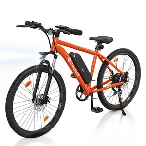 Adult Electric Mountain Bike 500W Peak Power 26" Tires Commuter Bicycle 7-Speed - Picture 1 of 7
