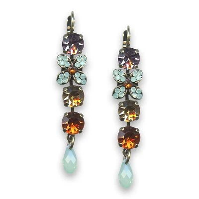 Earrings by Mariana Woman Adorable Topaz and Opal Swarovski Crystals - Image 1 of 4