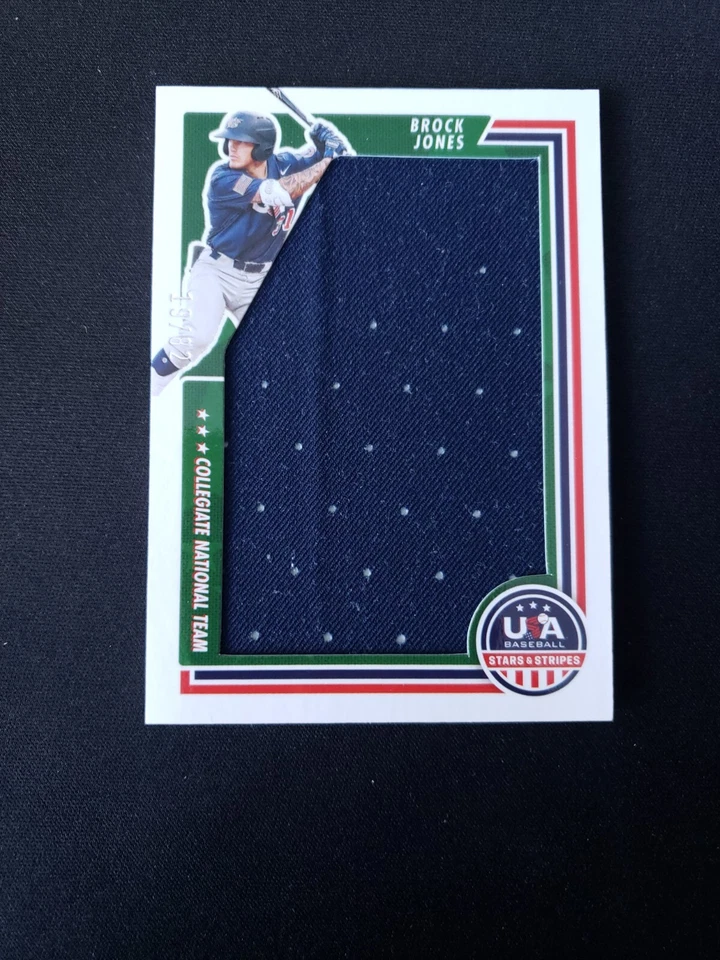 2022 Panini USA Baseball Stars & Stripes Jumbo Relics /82 Brock Jones Rookie RC - Image 1 of 4