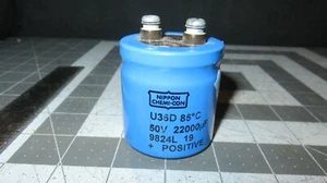CONDENSADORES NIPPON CHEMI-CON U36D 50V 22.000uF 9824L 19 - Imagen 1 de 3