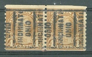 USA 4c MARTHA COIL Pair Shifting Pre-cancel CINCINNATI OHIO used Lot#a6631 - Picture 1 of 1