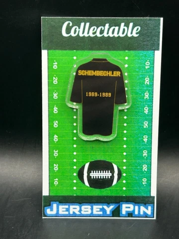 Michigan Wolverines Bo Schembechler jersey lapel pin-Retro BIG BLUE Collectible Cover