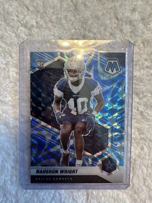 2021 Panini Mosaic - Rookies Mosaic Reactive Blue Prizm #349 Nahshon Wright (RC) - Image 1 of 2