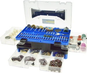 349pz Kit Accessori Utensili Rotanti, Set di Foratura per Taglio Levigatura Lucidatura - Foto 1 di 6