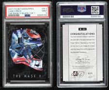 2007-08 ITG Between the Pipes Mask V Black 1/1 Carey Price PSA 9 MINT Rookie RC