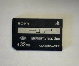 Sony 32MB MEGABYTE PSP-M32 Memory Stick Duo Genuine Memory Card For Camera / PSP - Picture 1 of 3