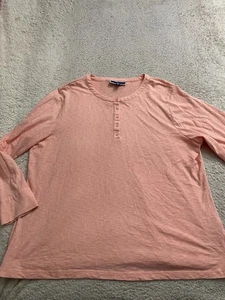 Blusa Karen Scott Mujer Manga Larga Cuello Redondo Rosa Talla 2X - Imagen 1 de 8