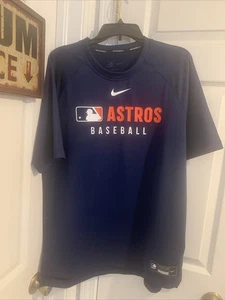Houston Astros Mens Nike Authentic Collection Dri-Fit Cotton T-Shirt - L - Picture 1 of 6