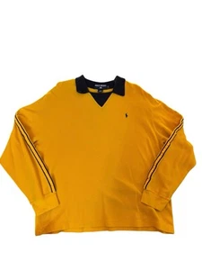 Vintage Y2K Polo Sport Langarmshirt Herren XL gelb 100% Baumwolle - Bild 1 von 8