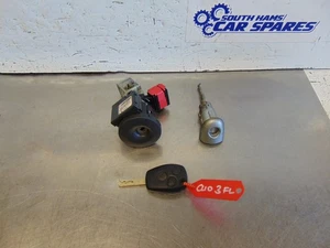 Renault Clio Lock Kit 3 06-12 1x key ignition barrel transponder door barrel - Picture 1 of 8