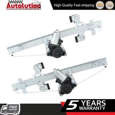 Pair Rear Power Window Regulator w/ Motor Fit For 2007-2013 GMC SIERRA 1500 2500 - Image 1 of 4