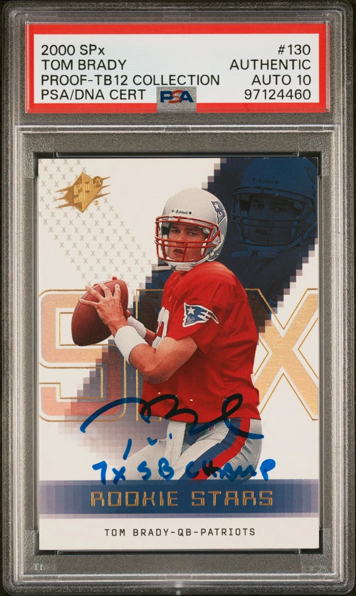 Tom Brady Football Grade 10 Rookie Sports Trading Cards