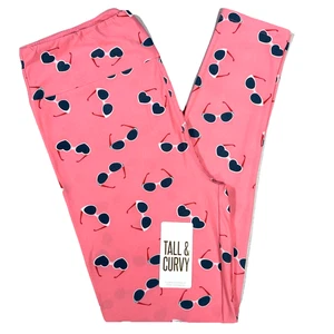 NUOVI occhiali da sole TC LuLaRoe leggings alti e curvy (taglia 12-18) cuore rosa morbidi - Foto 1 di 12