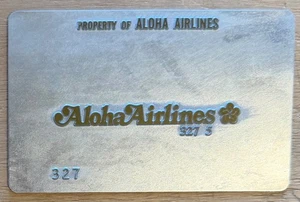 Vintage Aloha Airlines Airline Ticket Validation Plate - Picture 1 of 2