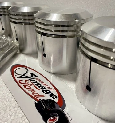 Juego de 4 pistones Ford modelo T .060 juego de 4 pistones de aluminio incluye pasadores de muñeca Foto 1 de 2