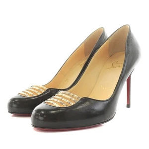 Christian Louboutin Pumps Python Toe Heels Leather Black 35/22cm - Imagen 1 de 8