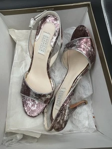 Nuevo - Zapatos de tacón Badgley Mischka para mujer 7,5 suelas de cuero multicolor - Imagen 1 de 6