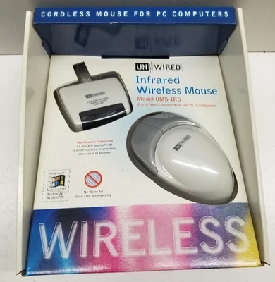 Un-Wired Infrared Wireless Mouse PS/2 Plug New in Box Vintage UMS-IR5 - Image 1 of 4
