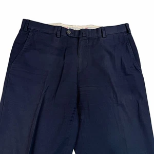 Isaia Dress Pants W34 L30 Blue Navy Slacks Aquaspider - Picture 1 of 17