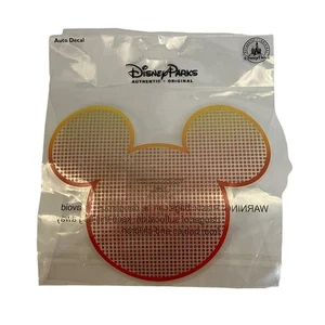 Disney Parks Sunburst Sfumato Glitter Arancione Orecchio di Topolino Auto Decalcomania - Foto 1 di 1