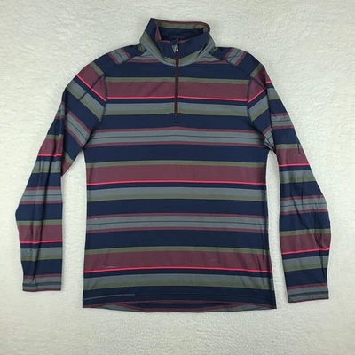 Lululemon Sweater Mens Large Blue Purple Striped Performance Sweatshirt * - Image 1 of 4