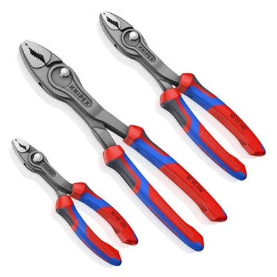 KNIPEX TwinGrip Frontgreifzangen-Satz - 3-tlg. Zangen-Set - 82 02 150/200/250 mm