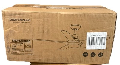 Luxury Ceiling Fan W1367-20240503-001 with Integrated LED Lighting+Black ABS New - Image 1 of 4