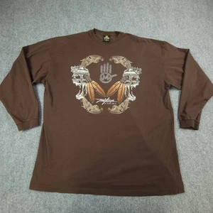 Miskeen Originals Shirt Men 3XL Brown Native American Indian Sequins - Picture 1 of 9