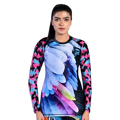 Koyes Fightwear  MMA Compression  Women's Rash Guard Wrestling Long Sleeve Top - Image 1 of 4