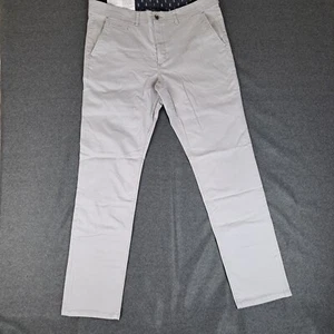 Livergy Chino Pants Ian Men’s 40 Light Gray Slim Fit NWT Regular Rise Narrow Leg - Picture 1 of 16